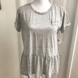 Make + Model Sat/Sun Peplum Top Pj /Loungewear Sm